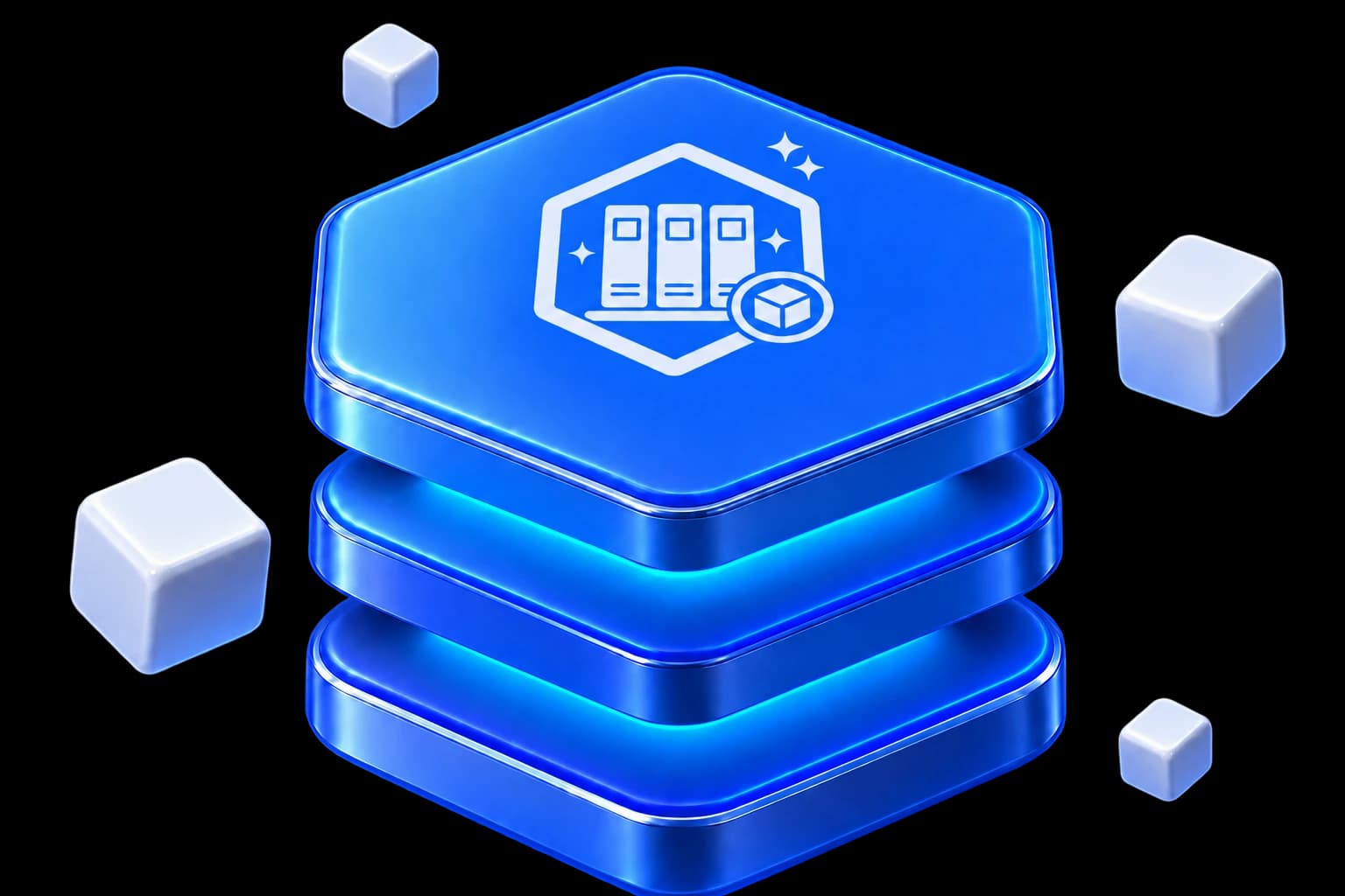 Stacked library modules badged with the Clean Libraries product logo