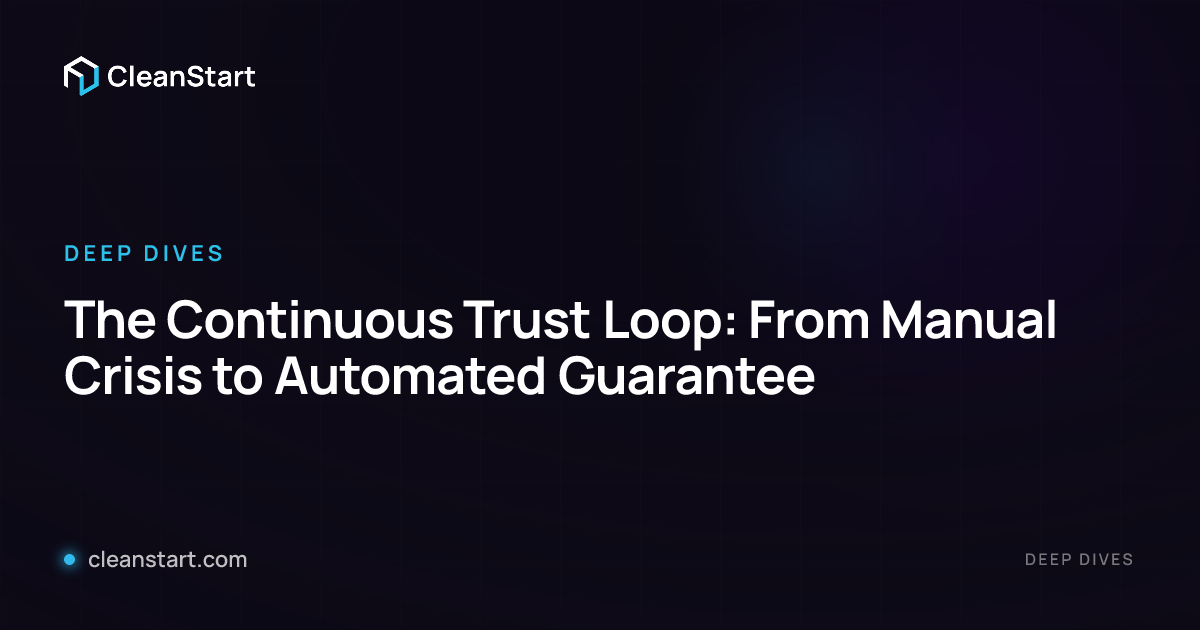 The Continuous Trust Loop: From Manual Crisis to Automated Guarantee ...