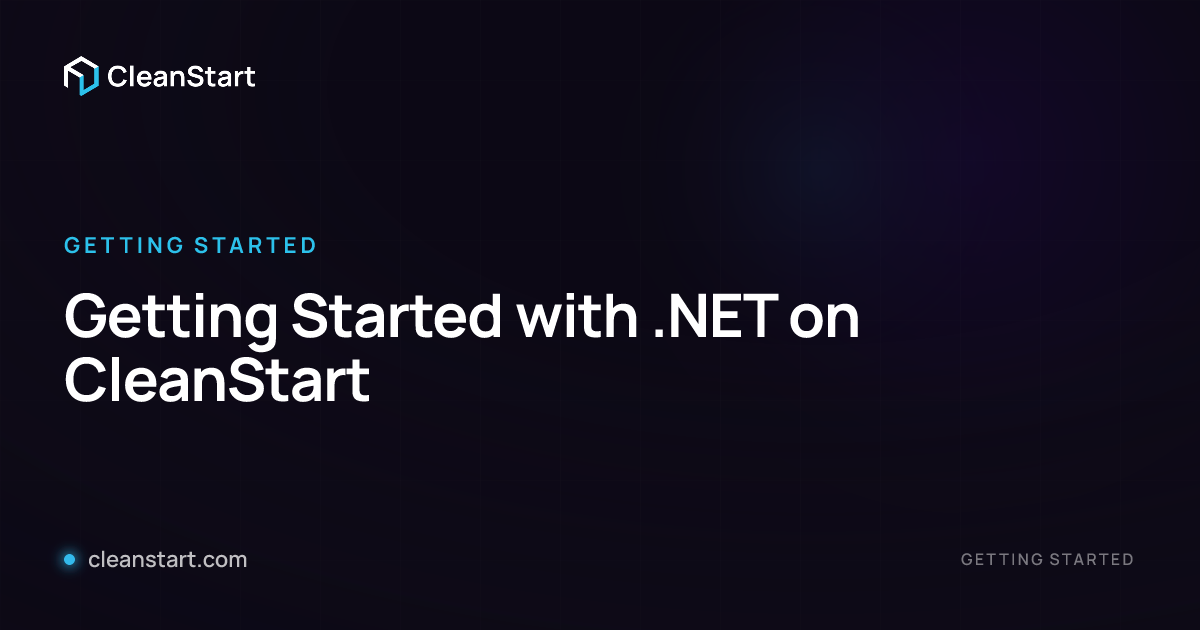 Getting Started with .NET on CleanStart | CleanStart