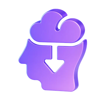 3D cloud icon representing memory efficiency
